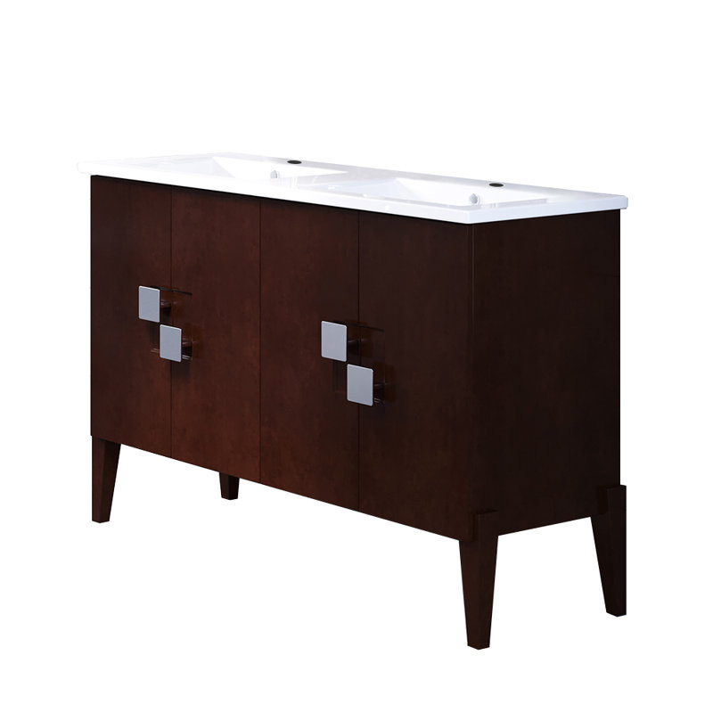 Farnsworth 48'' Double Bathroom Vanity with Ceramic Top