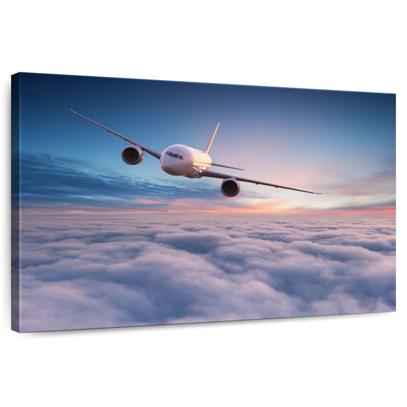 Mehar Approaching Airplane, 8" H x 12" W
