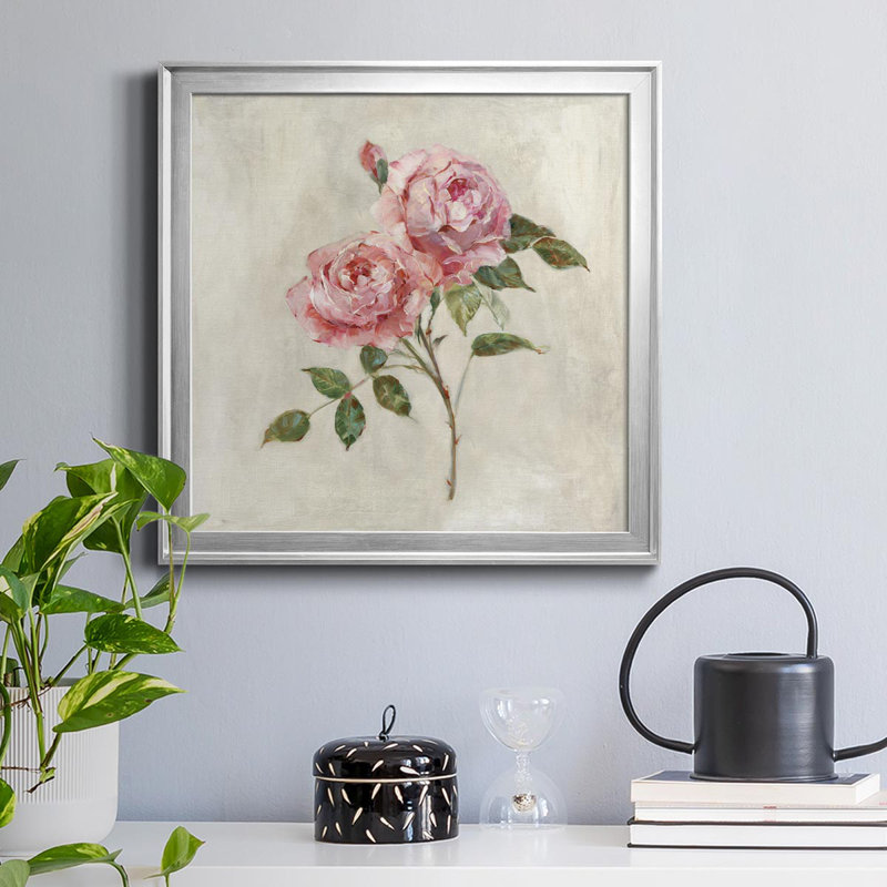 Botanical Beauties I - Cadre photo, reproduction d'art sur toile, H 26,5 po x l 26,5 po x P 1,5 po, Argent