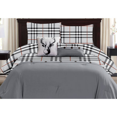 Polyester Ring Stitch Plaid Comforter