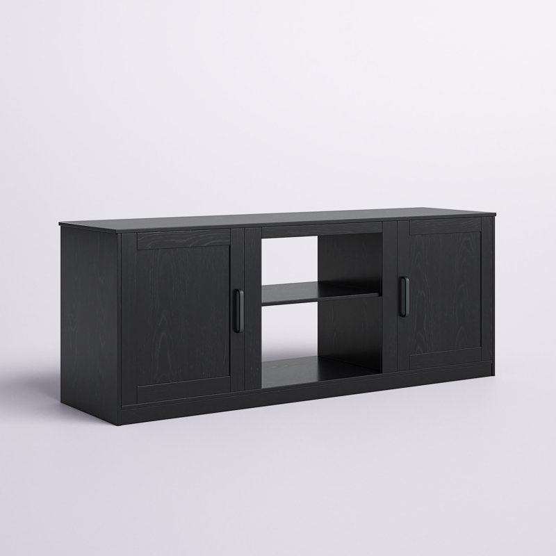 Tawney Unfinished TV Stand for TVs up to 65", Black