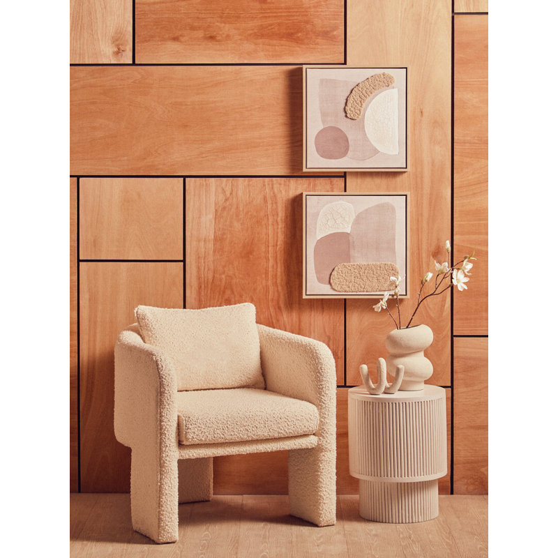Upholstered Armchair, Grey