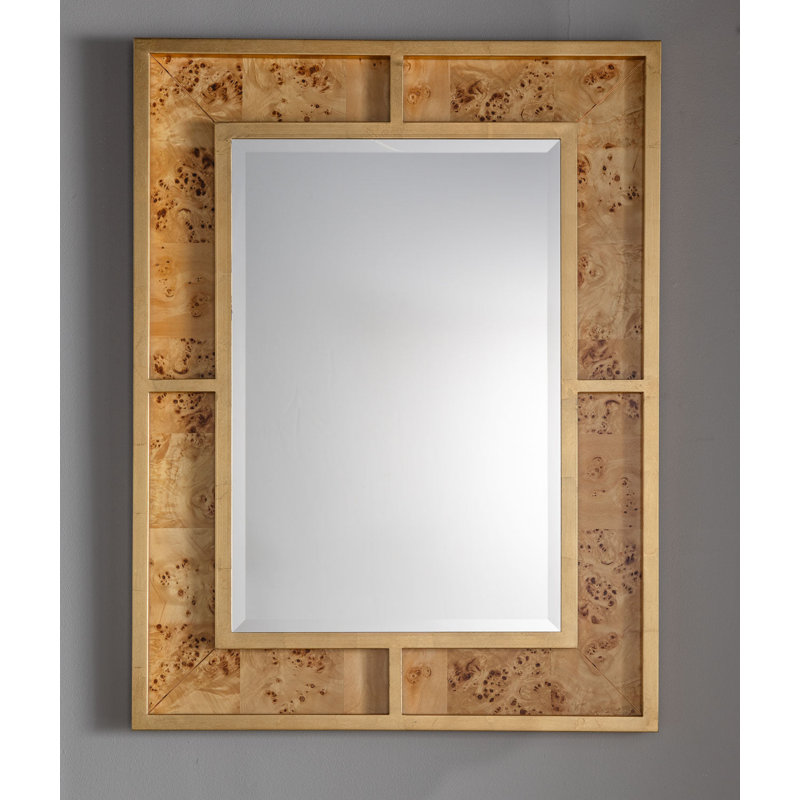 Bedford Mirror, Gold, Monarch Burl