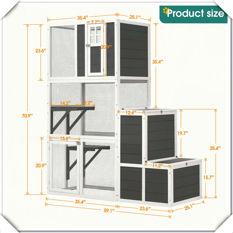 Boîte à sauter en bois à 3 niveaux