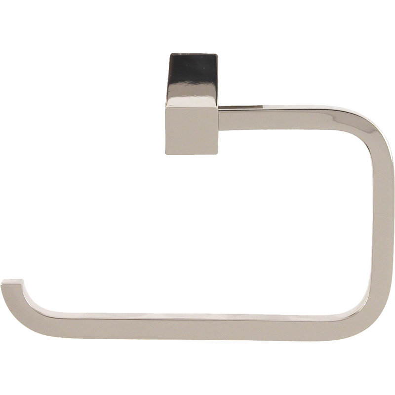 Porte-papier hygiénique à poteau simple fixé au mur SPA 2, Nickel poli