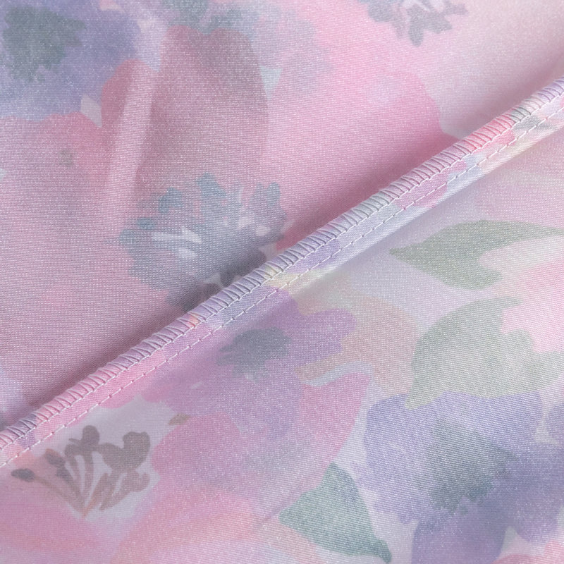 Taie d'oreiller à motif floral, Rose/mauve