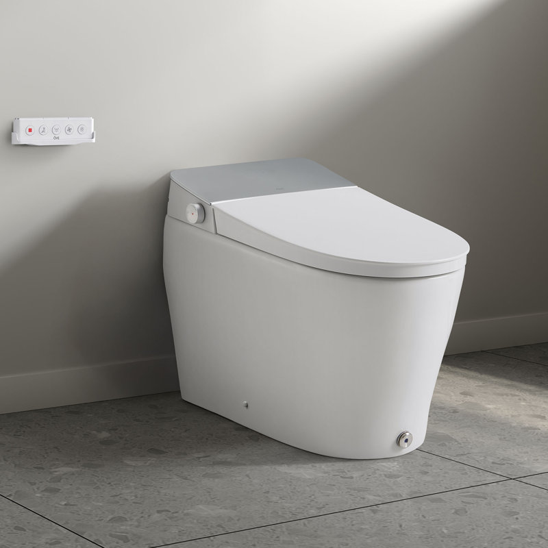 Clarke Smart Toilet, Heated Seat, Dual Auto Flush, Seat Sensor Control, LED Display/Nightlight, ECO mode, Remote Control