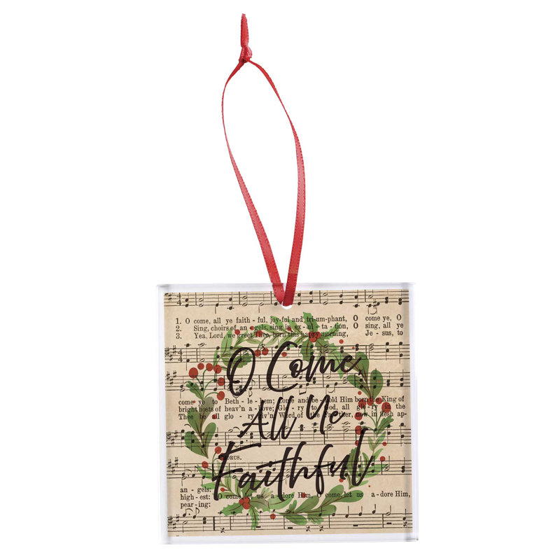 Ornement en verre «All All Ye Faithful»