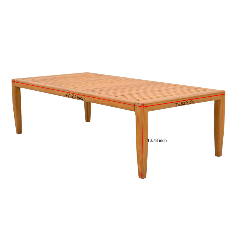 Soma Outdoor Rectangular Teak Coffee Table