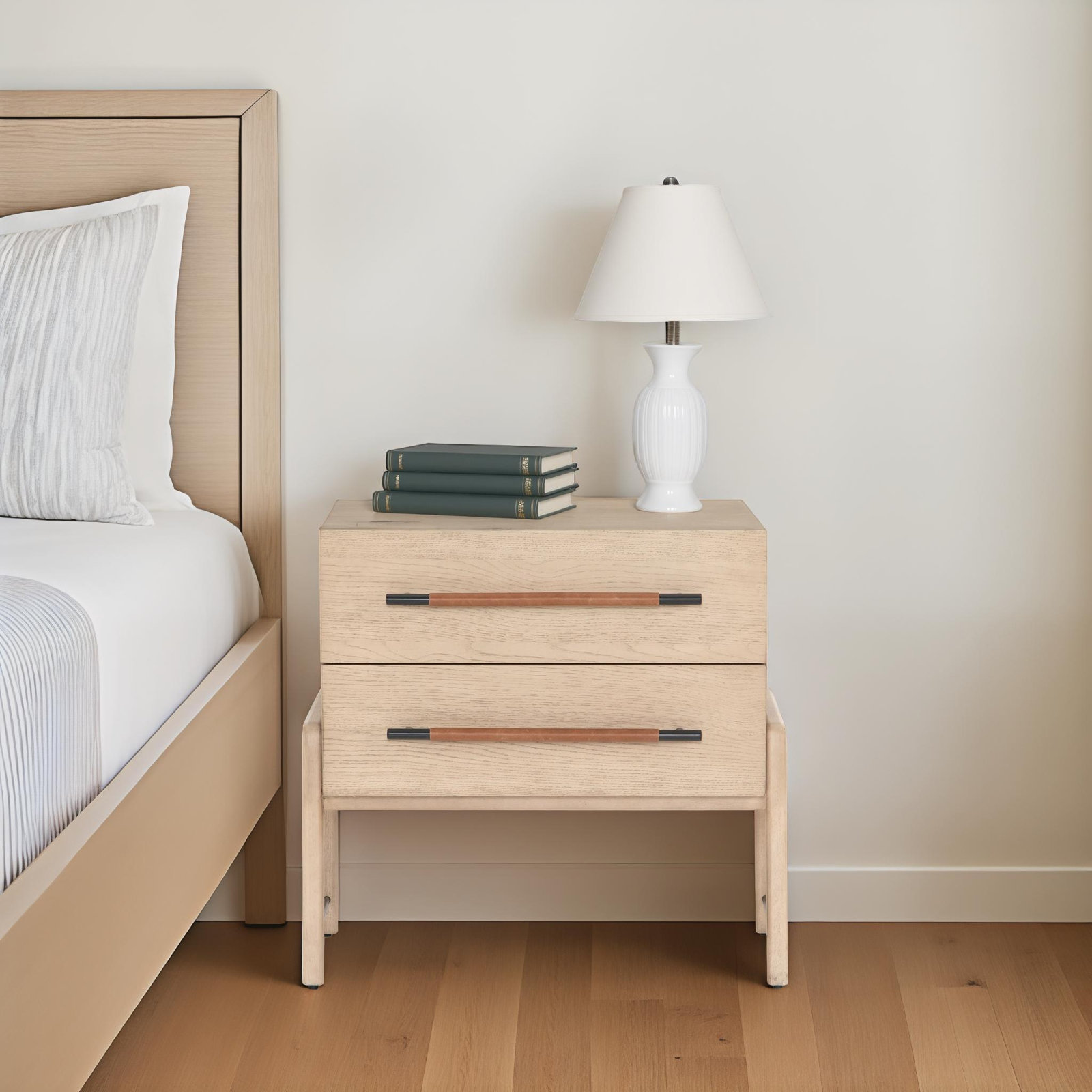 Karsten 2 - Drawer Nightstand in Brown, Yucca Oak