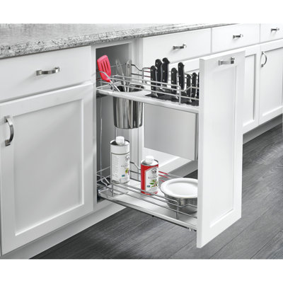 Rev-A-Shelf Two-Tier Knife Block Pull Out Organizers with Soft Close