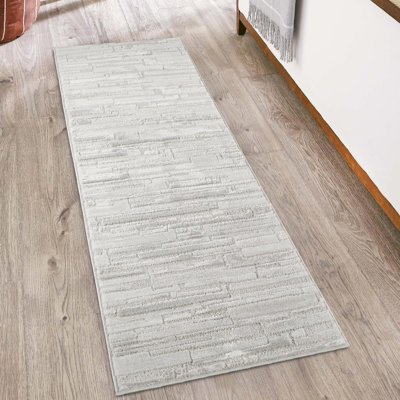 Hamilton Modern Metallic Sheen Area Rug - Polypropylene Weaving - Jute Backing - Blocked Bold Geometric Design Rugs, Silver