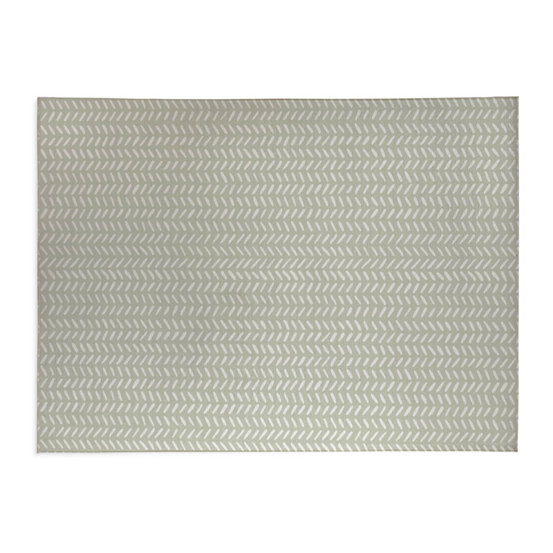 Dream Splat Kids Play Mat, Rectangle 3' x 5', Light Green