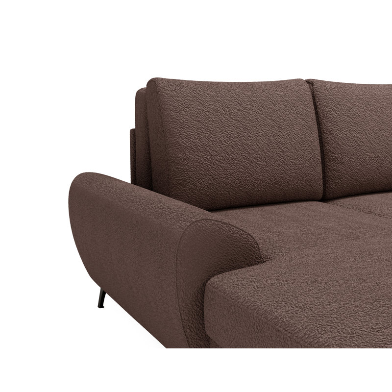 Tehmeena 3 Seater Sofa Bed, Brown, Right Hand Facing