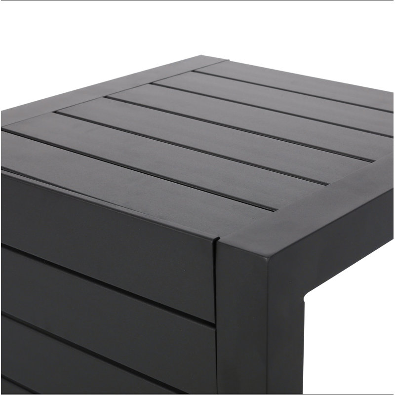 Cape Coral Alu C-Shaped Table Grey, Black