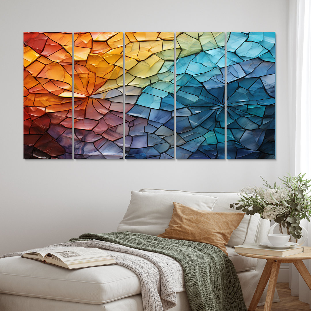 Colorful Mosaic II " Colorful Mosaic II " 5 - Pieces Design Art