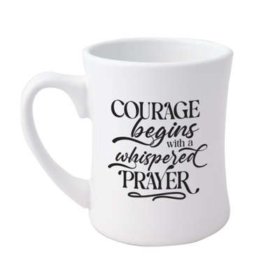 Courage Begins With Designer Coffeehouse Mug, 19oz