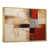 Toile avec cadre flottant or