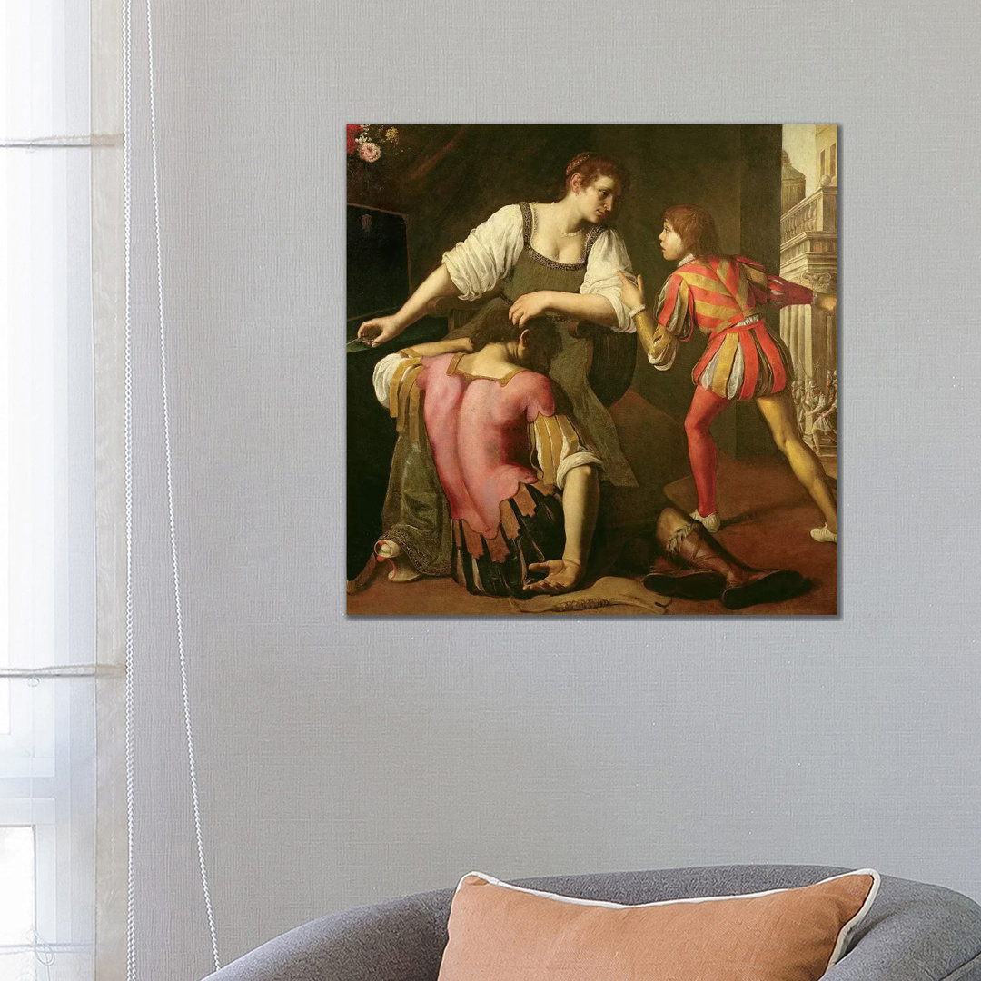 Samson And Delilah by Artemisia Gentileschi - Wrapped Canvas Painting