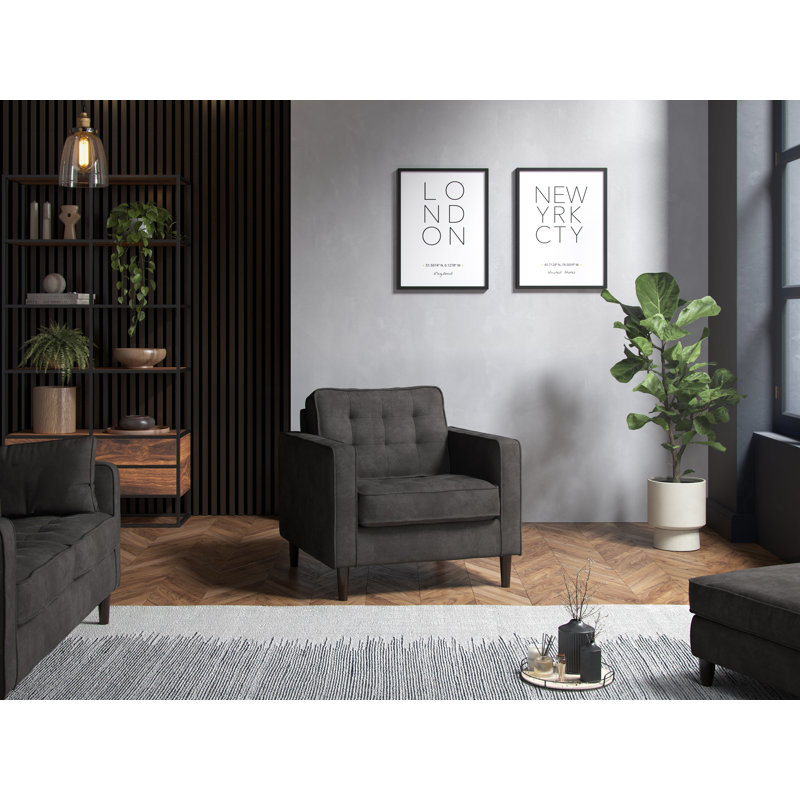 Arlo Upholstered Armchair, Graphite