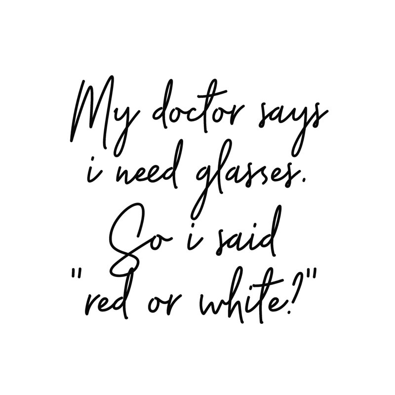 Glasses - Wrapped Canvas Textual Art, 12" H x 12" W x 1.25" D