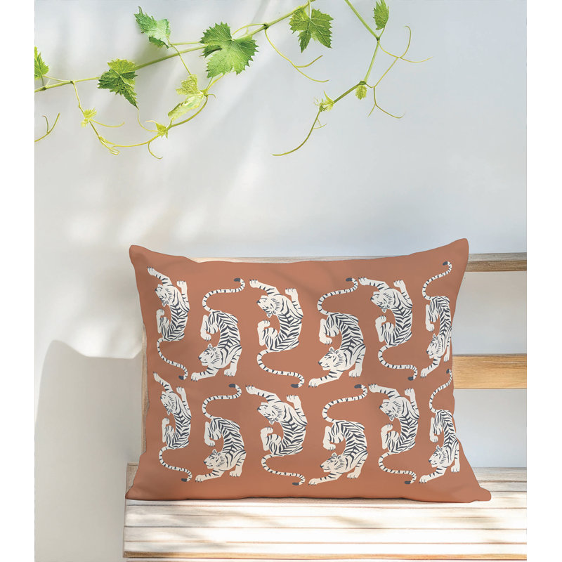 Coussin extérieur Hey Tiger, Terracotta