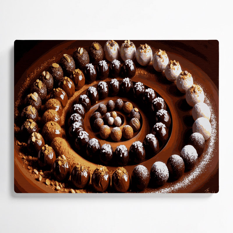 Desserts Brigadeiros, art mural en métal brun, H 8 po x l 10 po