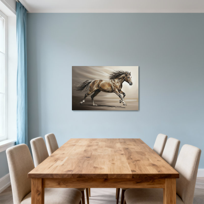 «Animals Courir», reproduction d'art sur toile, H 12 po x l 18 po