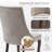 Rpund Modern Farmhouse Dining Set with Linen Dining Chair Set for Dining Room-425670861-425670860-424261678