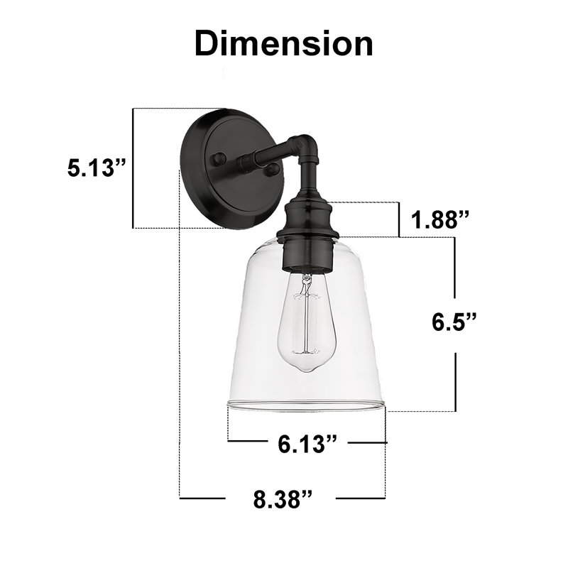 Rachal Vanity Light, Matte Black