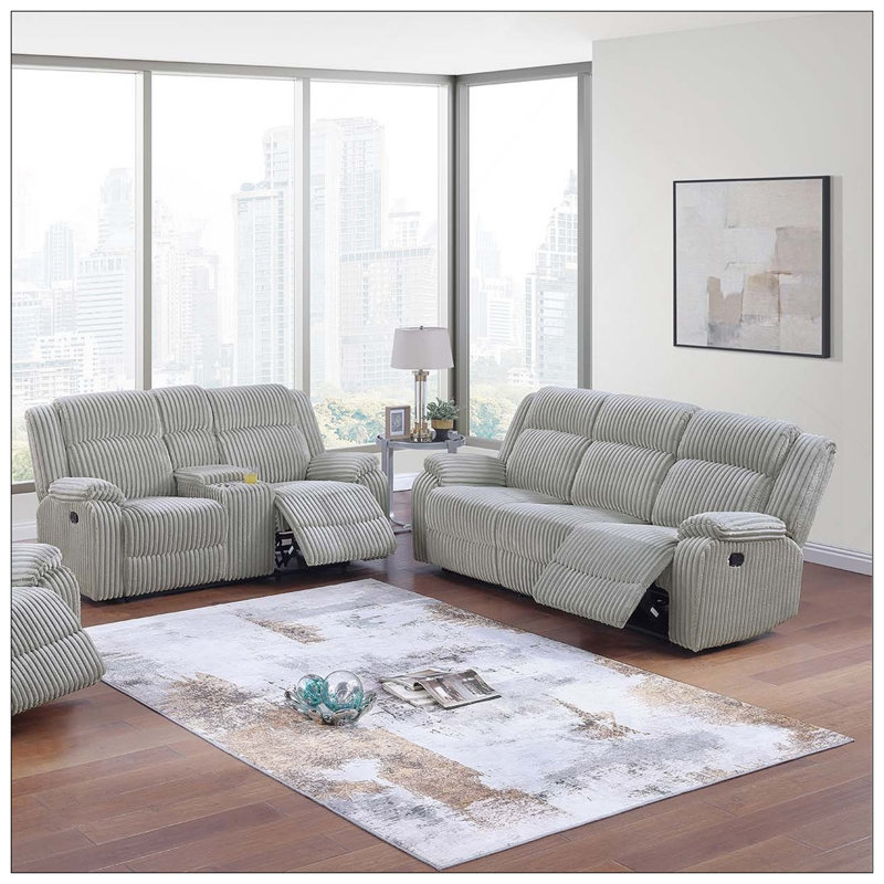 Ensemble de canapé inclinable 2 pièces Motion, Grey Ash