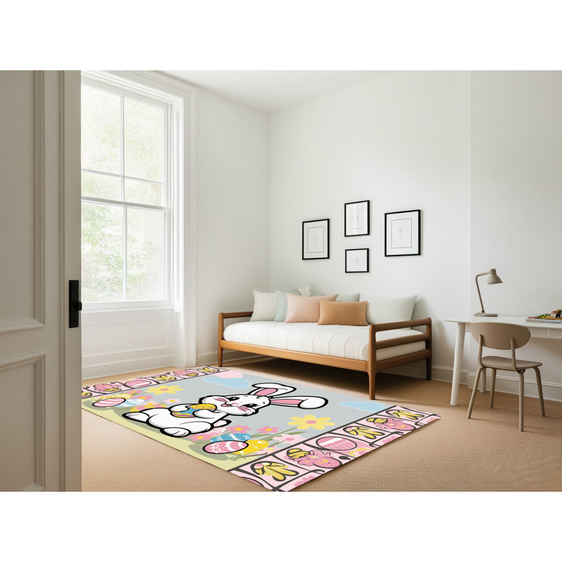 One Allium Way® Easter Spring Holiday Rug, Rectangle 2' x 3'