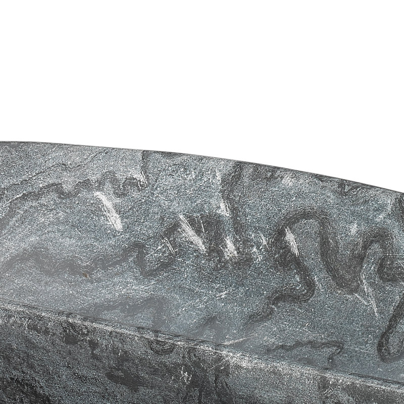 Handmade Marble Decorative Bowl, Gray Marble