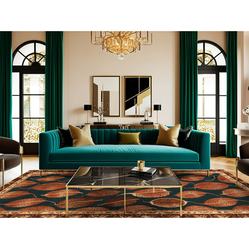 Tapis lavable avec fruits Salak, Rond 4 pi