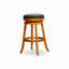 Tabouret 30 ", siège en cuir vieilli-1238948200-1238948198