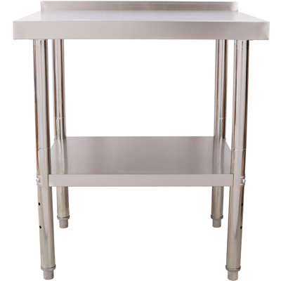 35-1/2 Inch Stainless Steel Workstation With 330Lbs Top Shelf, 110Lbs Undershelf, Triangular Bracing For Durability In Laundry Room 30 X 24 Commercial Table 440Lbs Load, Easy Assembly