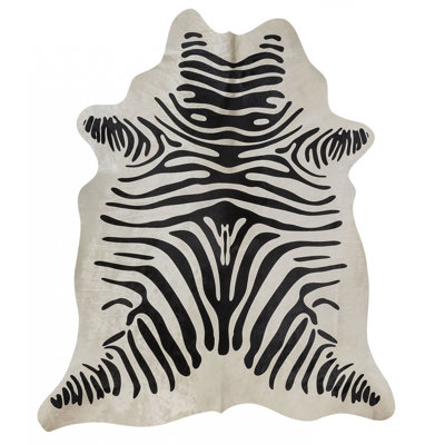 Tapis zébré noir / blanc Layela