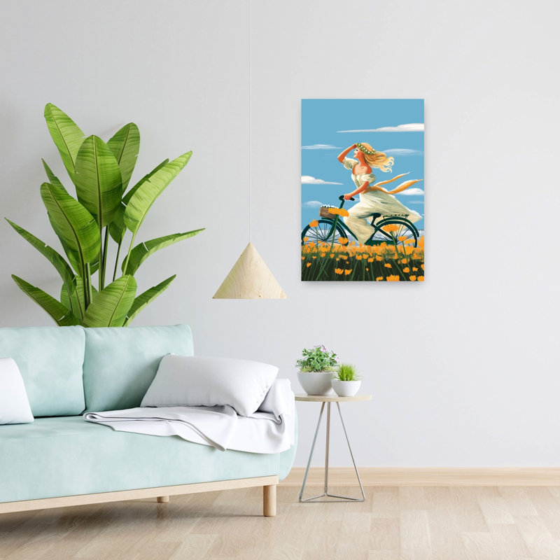 Impression d'art mural abstrait printemps été, 24" H x 16" W