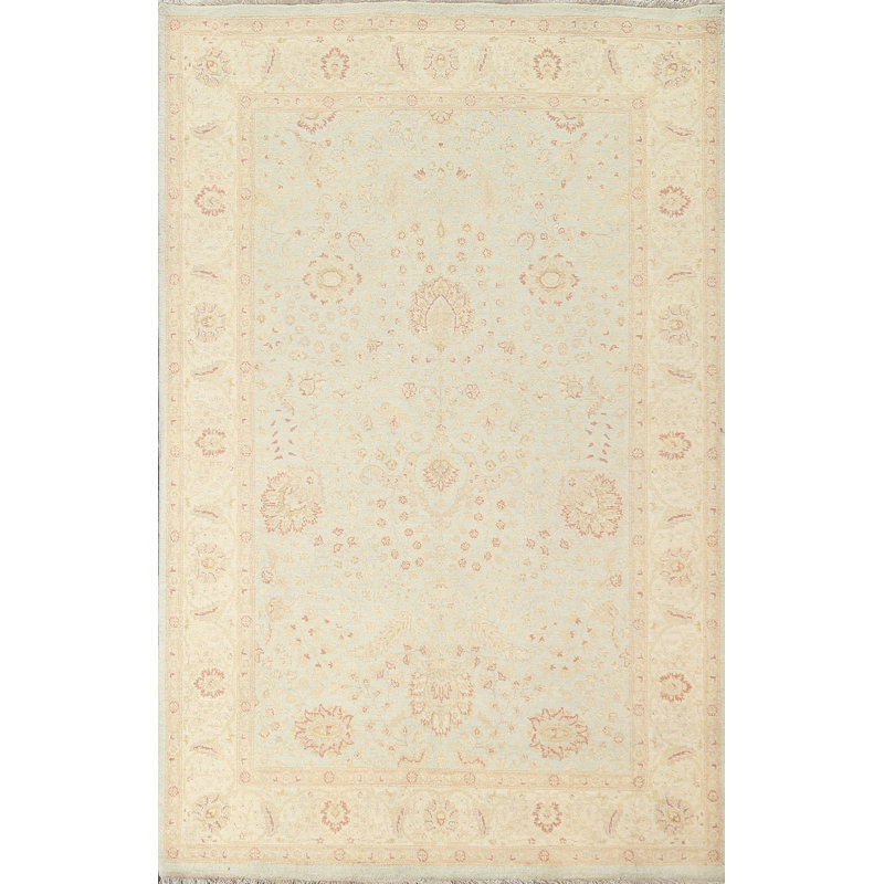 Tapis de couleur végétale Peshawar Chobi noué à la main 6 x 8