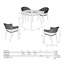 Taopi 4 - Person Acacia Patio Dining Set with Round Table , Cushions Included