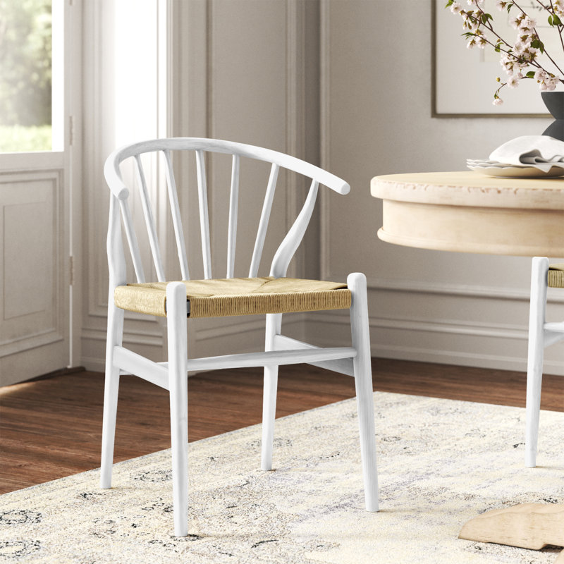 Modway Flourish Spindle Wood Dining Side Chair, White, 1
