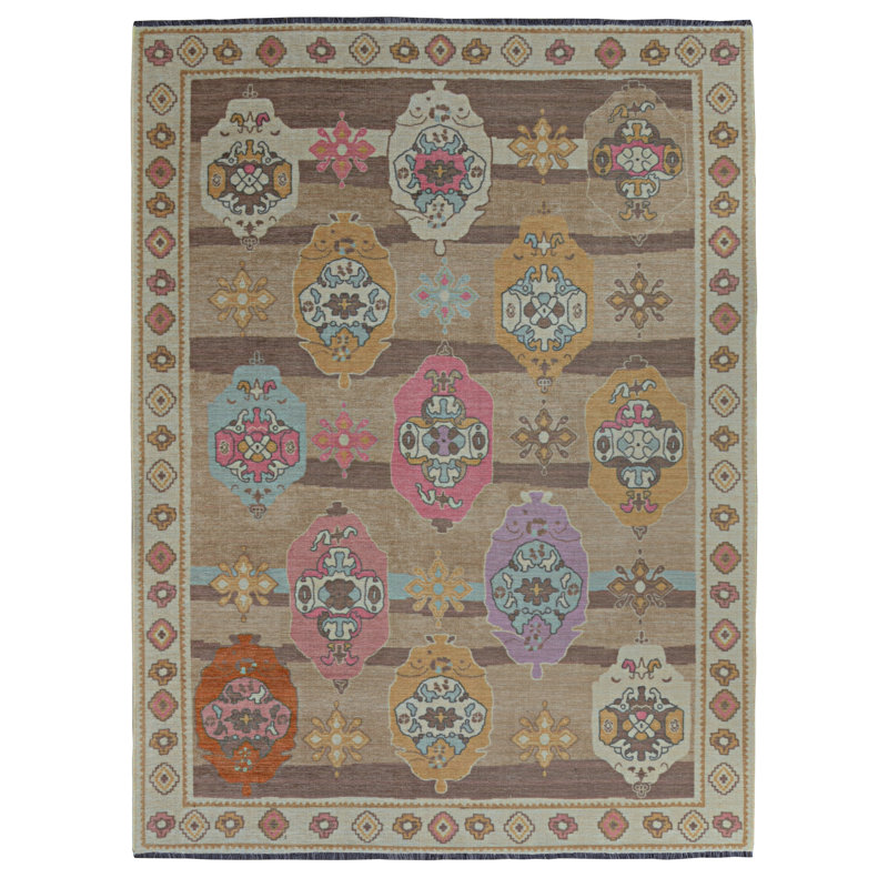 Laurel Adana Machine Woven Polyester No Pattern Area Rug in Brown, Rectangle 5' x 7'