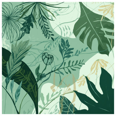 Édredon Tropical Leaf Illustration
