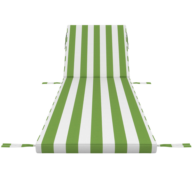 Outdoor Chaise Cushion With Sunbrella Fabric, 26" W x 80" D, Sunbrella® Refuge Garden