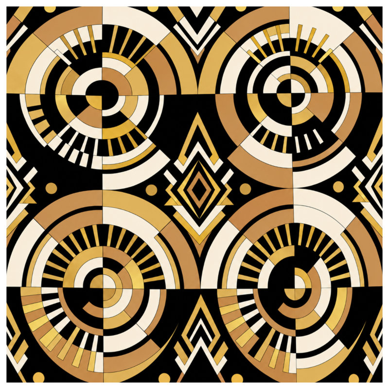 Coussins Art Deco, 18 x 18 inches