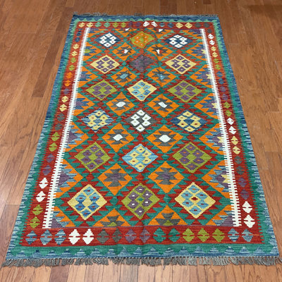 Hand Knotted Wool Geometric Indoor Rug