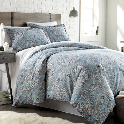 Ensemble de housse de couette réversible surdimensionnée avec deux taies décoratives Southeast Fine Linens Pure Melody