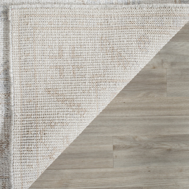 Tapis beige / bleu Moharaja, Rectangle 9 pi x 12 pi