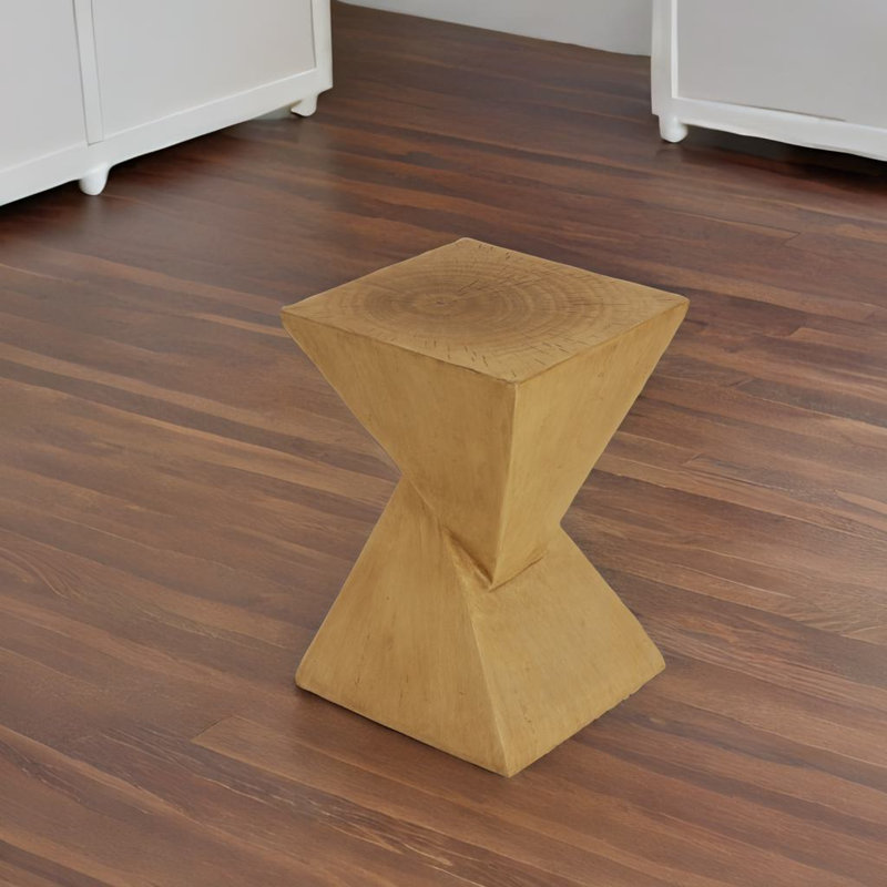 Table d'appoint géométrique, Bois naturel