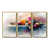 Toile avec cadre flottant or
